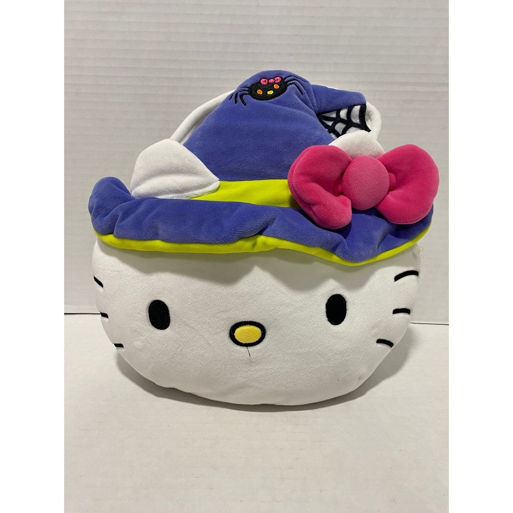 Sanrio Hello Kitty Halloween Witch Plush Treat Bucket Purple Pink White Jazwares